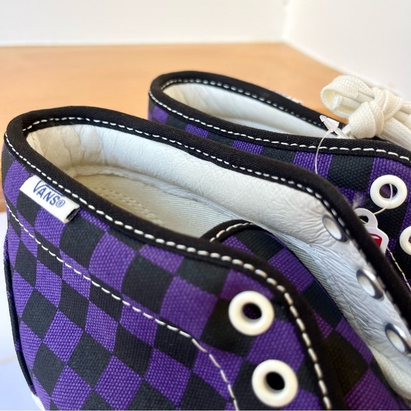 NWT Vans Vault Chukka LX Mid Rise in Checkerboard Canvas purple midrise sneakers - Picture 12 of 13
